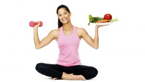 vegetable exercise woman